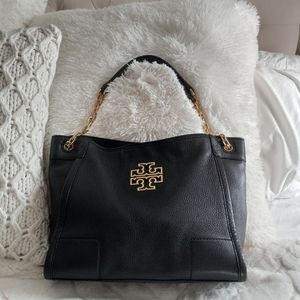 Tory Burch slouchy Britten black tote